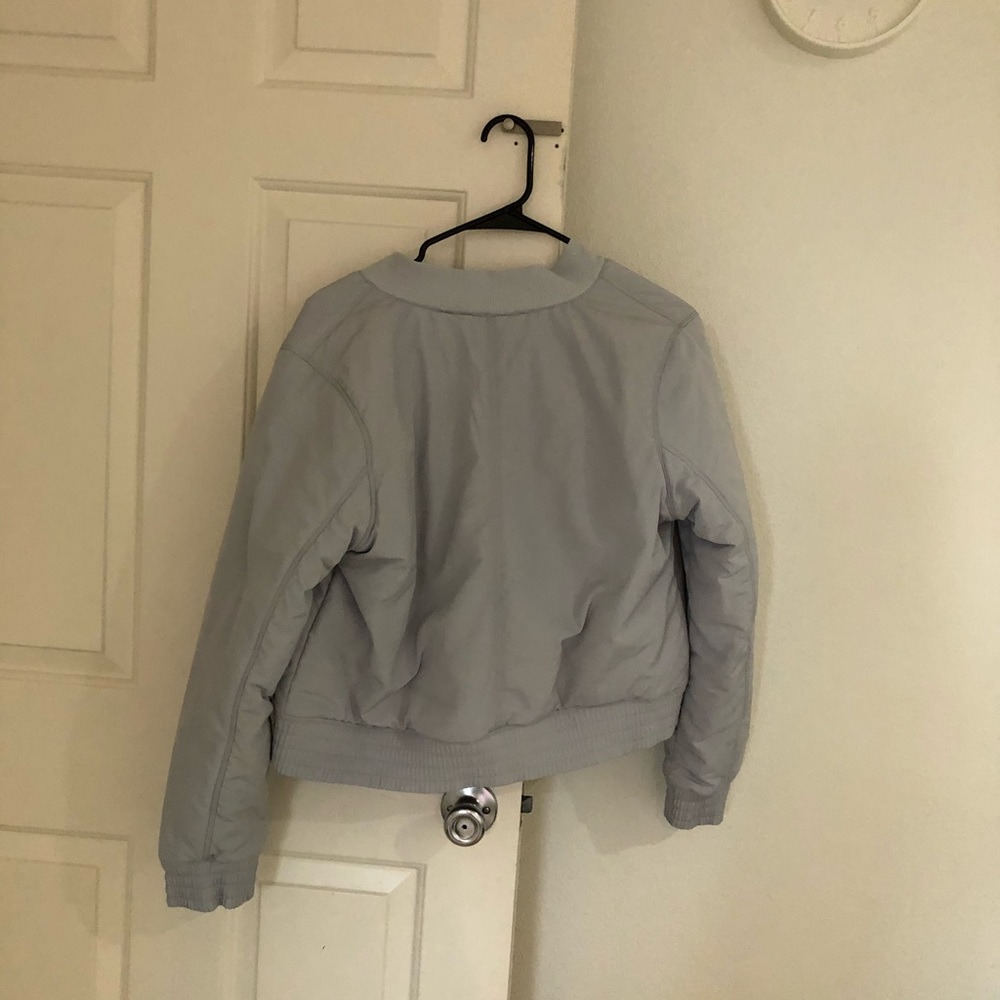 Grey Athleta Bomber Jacket